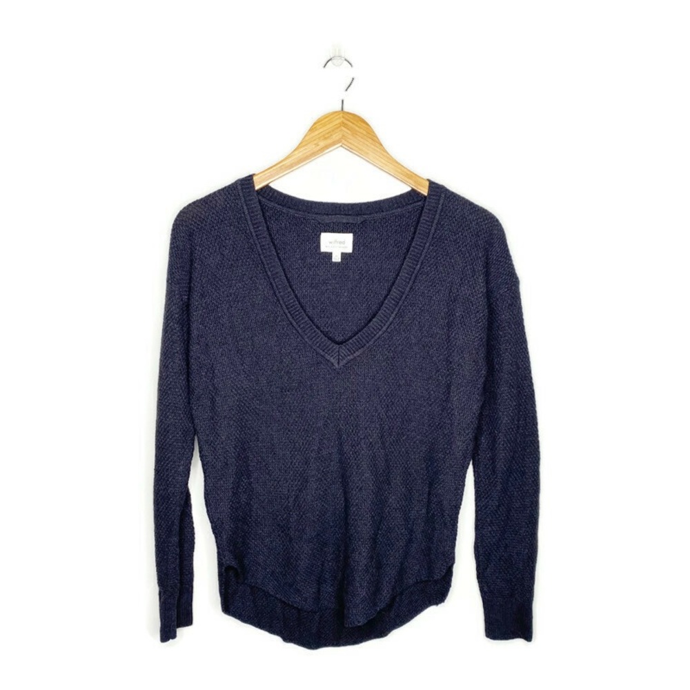 Wilfred Black Wolter Sweater Silk Cashmere Size Xs
